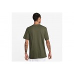 Nike Sportswear Club Ανδρικό Κοντομάνικο T-Shirt Χακί