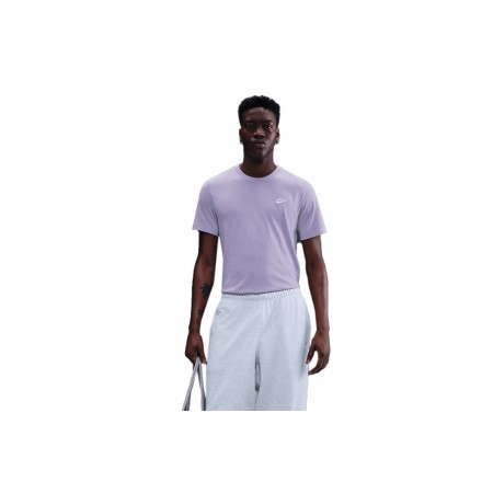 Nike Sportswear Club Ανδρικό Κοντομάνικο T-Shirt Λιλά