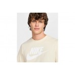 Nike Sportswear Ανδρικό Κοντομάνικο T-Shirt Μπεζ