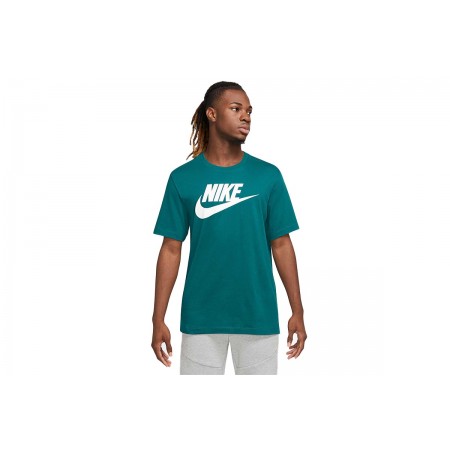 Nike Ανδρικό Κοντομάνικο T-Shirt Πετρόλ (AR5004 381)