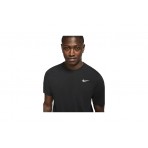 Nike Dri-FIT Ανδρικό Κοντομάνικο Αθλητικό T-Shirt Μαύρο