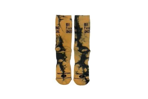 Bee Unusual Bee Fxxxing Unusual Tie Dye Κάλτσες Ψηλές 1 Ζευγάρι (AS-221223 YELLOW)