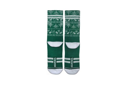 Bee Unusual 420 Collectives Chill Bitch Κάλτσες Ψηλές 1 Ζευγάρι (AS-225009 GREEN WHITE)