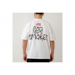 Bee Unusual God Smokes Ανδρικό Κοντομάνικο T-Shirt Λευκό