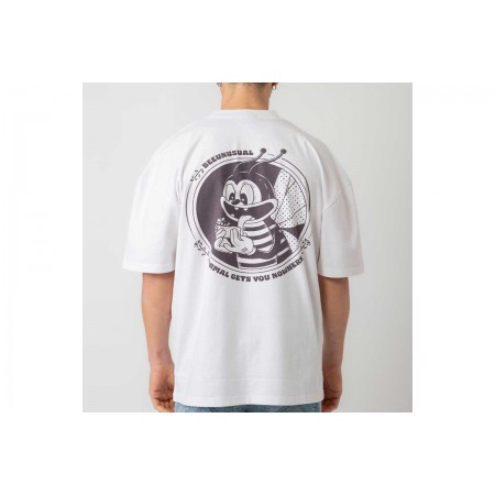 Bee Unusual High Flowers Oversized T-Shirt Ανδρικό 