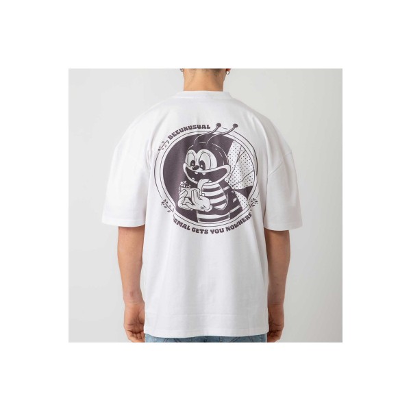 Bee Unusual High Flowers Oversized T-Shirt Ανδρικό (AT-253346)