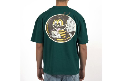 Bee Unusual High Flowers Oversized T-Shirt Ανδρικό (AT-253347)