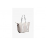 Tommy Jeans Essential Repeat Logo Γυναικεία Τσάντα Tote Μπεζ, Λευκή 38L