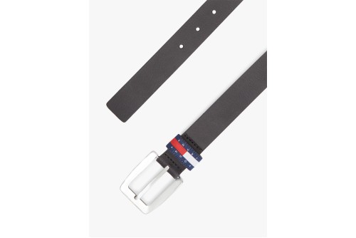 Tommy Jeans Heritage Plaque Buckle Leather Ζώνη Casual (AW0AW18505 BDS)