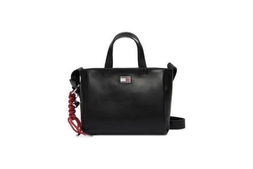 Tommy Jeans Logo Charm Mini Τσάντα Tote Χιαστί 1.8L (AW0AW18580 BDS)