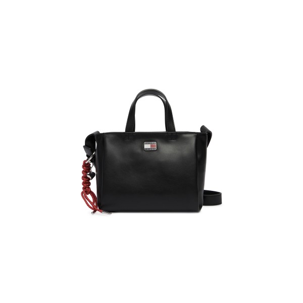 Tommy Jeans Logo Charm Mini Τσάντα Tote Χιαστί 1.8L (AW0AW18580 BDS)