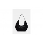 Tommy Jeans Flag Plaque Slouch Hobo Γυναικεία Τσάντα Ώμου - Χειρός Μαύρη 3,3L