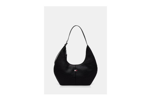 Tommy Jeans Flag Plaque Slouch Hobo Τσάντα Ώμου - Χειρός 3.3L (AW0AW18776 BDS)