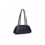Tommy Jeans Bold Γυναικεία Τσάντα Ώμου Μαύρη, Ασημί