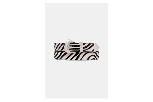 Tommy Jeans Zebra Print Abstract Buckle Ζώνη Casual (AW0AW18873 ACG)