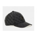 Guess Katya 4G Logo Baseball Καπέλο Strapback Ανθρακί, Μαύρο
