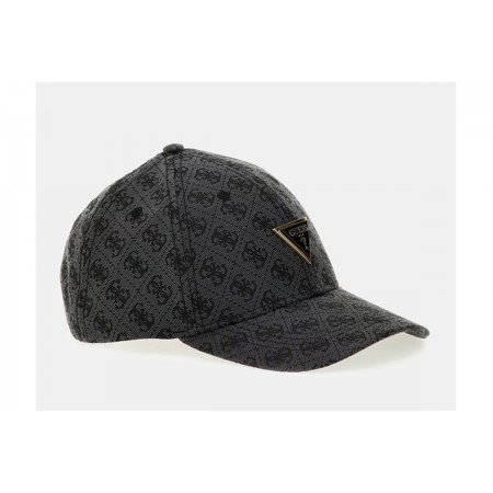 Guess Katya 4G Logo Baseball Καπέλο Strapback Ανθρακί, Μαύρο