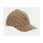 Guess Katya 4G Logo Baseball Καπέλο Strapback Μπεζ, Καφέ