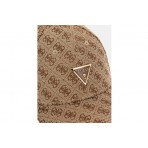 Guess Katya 4G Logo Baseball Καπέλο Strapback Μπεζ, Καφέ