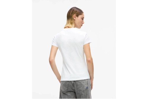 Karl Lagerfeld Slim K Logo T-Shirt Γυναικείο (B2W17064 100)
