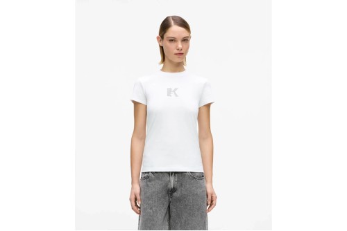 Karl Lagerfeld Slim K Logo T-Shirt Γυναικείο (B2W17064 100)