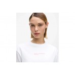 Karl Lagerfeld Frame Logo Γυναικείο Κοντομάνικο T-Shirt Λευκό