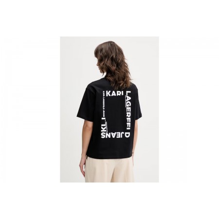 Karl Lagerfeld Frame Logo Γυναικείο Κοντομάνικο T-Shirt Μαύρο