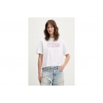 Karl Lagerfeld Floral Logo Γυναικείο Κοντομάνικο T-Shirt Λευκό