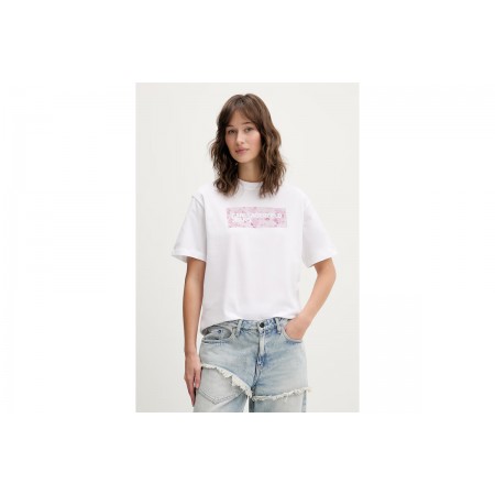 Karl Lagerfeld Floral Logo Γυναικείο Κοντομάνικο T-Shirt Λευκό