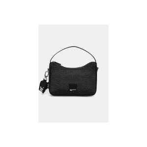 Karl Lagerfeld Logo Woven Raffia Mini Hobo Τσάντα Ώμου-Χειρός (B2W30115 999)