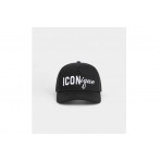 Dsquared2 Iconique Baseball Καπέλο Strapback Μαύρο