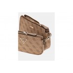 Guess Noelle 4G Logo Mini Τσαντάκι Χιαστί - Ώμου (BG787971 LATTE LOGO-BROWN)
