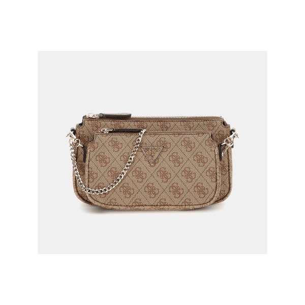 Guess Noelle 4G Logo Mini Τσαντάκι Χιαστί - Ώμου (BG787971 LATTE LOGO-BROWN)