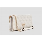 Guess Noelle Mini Clutch 4G Τσαντάκι Χιαστί - Ώμου (BG787975 BONE LOGO)