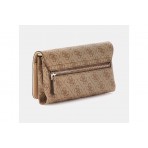 Guess Noelle Mini Clutch 4G Τσαντάκι Χιαστί - Ώμου (BG787975 LATTE LOGO-BROWN)