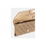 Guess Noelle Mini Clutch 4G Τσαντάκι Χιαστί - Ώμου (BG787975 LATTE LOGO-BROWN)
