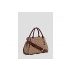 Guess Noelle Ii 4G Logo Τσάντα Ώμου - Χειρός (BG967207 LATTE LOGO BROWN)