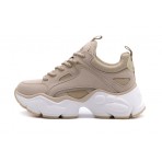 Buffalo Binary C Γυναικεία Sneakers Μπεζ, Λευκά