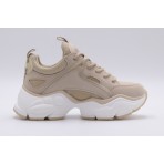 Buffalo Binary C Γυναικεία Sneakers Μπεζ, Λευκά