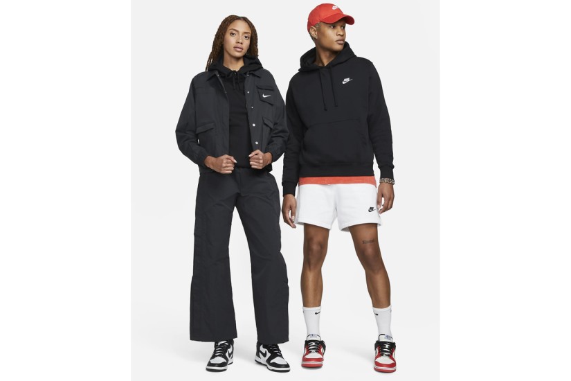 Nike Sportswear Club Fleece Ανδρικό Φούτερ Με Κουκούλα Μαύρο