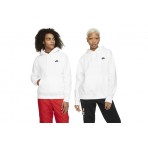 Nike Sportswear Club Fleece Ανδρικό Φούτερ Με Κουκούλα Λευκό