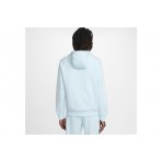Nike Sportswear Club Fleece Ανδρικό Φούτερ Με Κουκούλα Σιέλ
