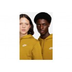 Nike Sportswear Club Fleece Ανδρικό Φούτερ Με Κουκούλα Μουσταρδί