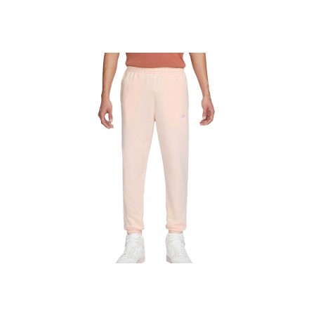 Nike Sportswear Club French Terry Ανδρικό Παντελόνι Φόρμας Ροζ