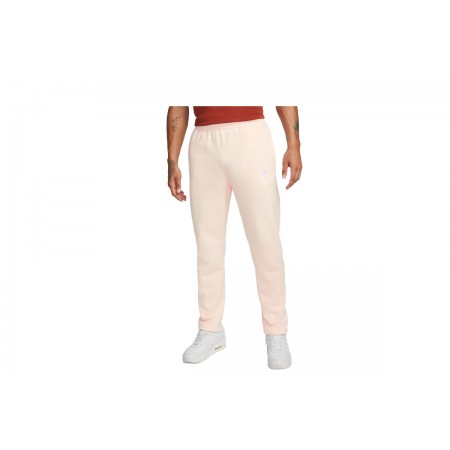 Nike Sportswear Club Fleece Ανδρικό Παντελόνι Φόρμας Ροζ