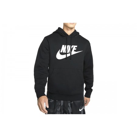 Nike Club Ανδρικό Φούτερ Με Κουκούλα Μαύρο