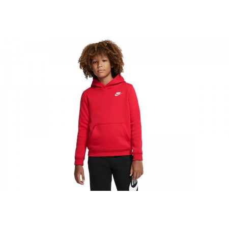 Nike Sportswear Club Παιδικό Φούτερ με Κουκούλα Κόκκινο