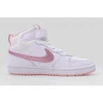 Nike Court Borough Mid 2 Παιδικά Sneakers Λευκά, Ροζ