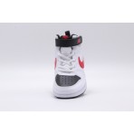Nike Court Borough Mid 2 Παιδικά Sneakers Λευκά, Μαύρα, Κόκκινα