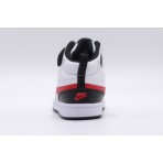 Nike Court Borough Mid 2 Παιδικά Sneakers Λευκά, Μαύρα, Κόκκινα